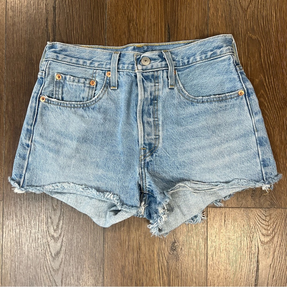 Levi's Light Blue Jean Shorts